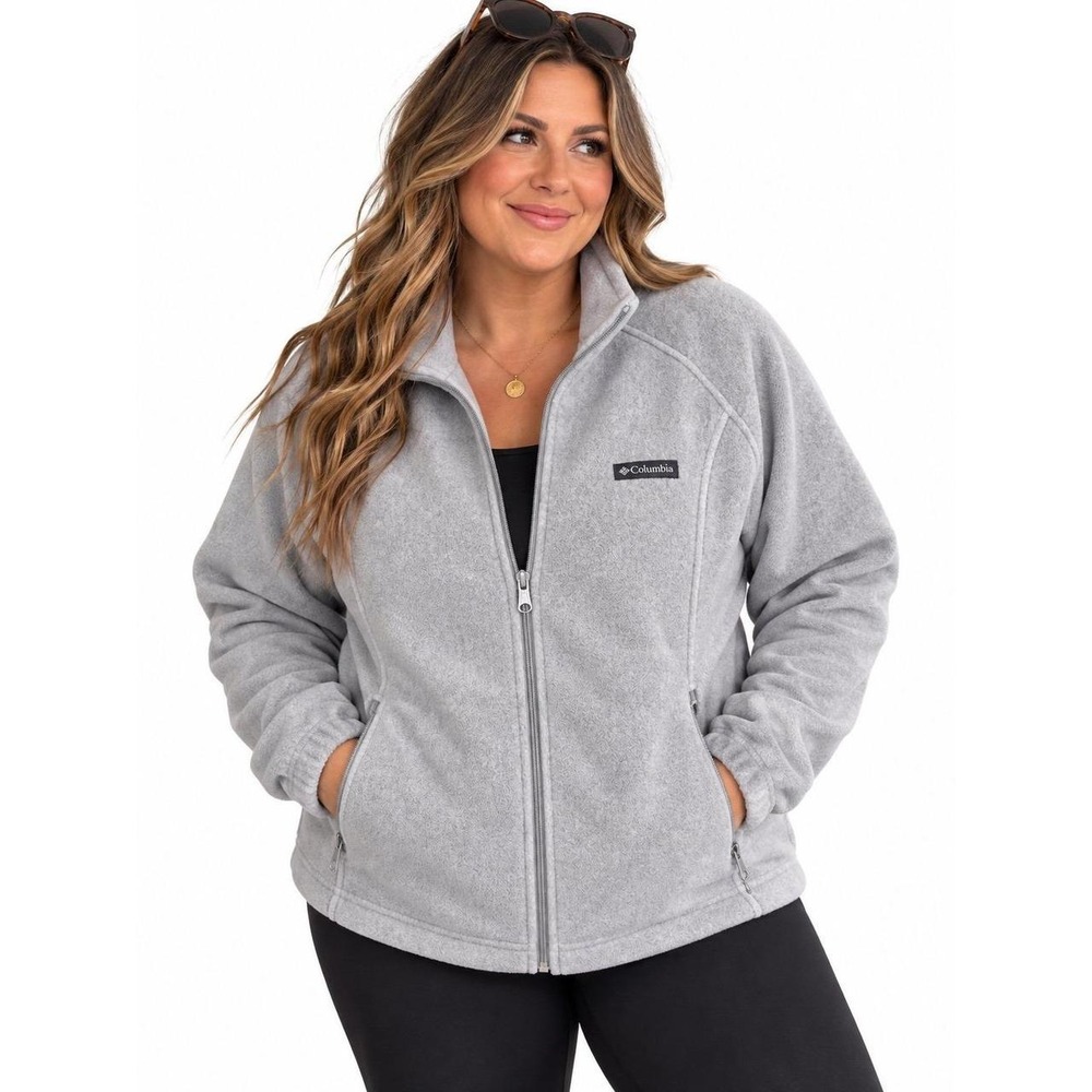 Columbia Gray Fleece Jacket Full Zip (NEW)
